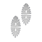 A pair of vintage-inspired Guipure Topaz earrings by Cremilde Bispo Jewellery adorned with diamonds, featuring a lace finesse design.