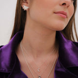 Half Flaming Star Earrings
