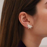 Half Flaming Star Earrings