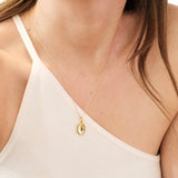 Oval Engraved Medal necklace