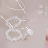 Oval Engraved Medal necklace