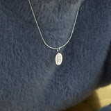 Oval Engraved Medal necklace