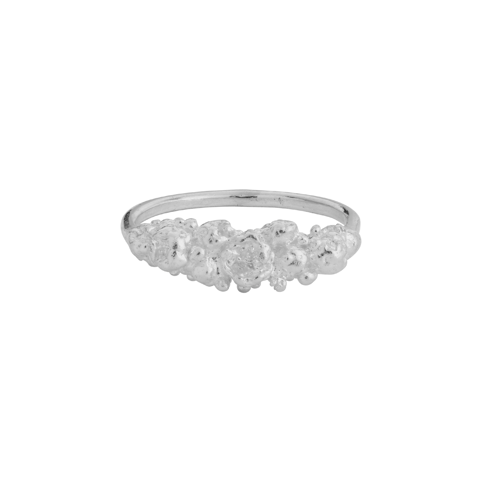 A Cremilde Bispo Jewellery Blooms Ring, in sterling silver, adorned with a beautiful cluster of organic, nature inspired embellishments.