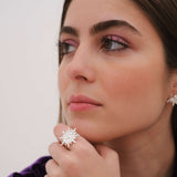 Flaming Star adjustable ring