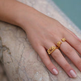 A showstopper The Glade ring GP by Cremilde Bispo Jewellery gracing a woman's hand.