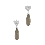 The Muse III Toed eye drop earrings in Cremilde Bispo Jewellery.