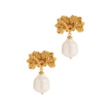 A pair of The Pearly Forest Earrings GP by Cremilde Bispo Jewellery with pearls.