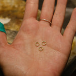 Tiny 18K solid Gold Cartilage hoop earring - 3mm to 6mm