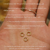 Tiny 18K solid Gold Cartilage hoop earring - 3mm to 6mm