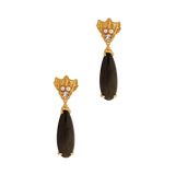 Elegant The Muse III Obsidian onyx and diamond earrings by Cremilde Bispo Jewellery.