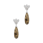 A pair of sterling Silver Cremilde Bispo Jewellery Muse III Labradorite earrings with quartz and pearls.
