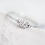 A made-to-order 18k GOLD Hera Diamonds Ring with a diamond in the center by Cremilde Bispo Jewellery.