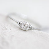 A made-to-order 18k GOLD Hera Diamonds Ring with a diamond in the center by Cremilde Bispo Jewellery.